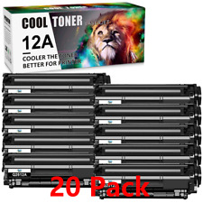20 Pcs Black Toner Replacement For HP 12A Q2612A LaserJet 1018 1020 1010 3020 picture