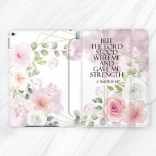 Flowers Bible Quote Christian Case For iPad 10.2 Air 3 4 5 Pro 9.7 11 12.9 Mini picture
