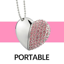 Kootion Diamond Crystal Heart Necklace USB 2.0 32GB Flash Drive USB Memory Stick picture