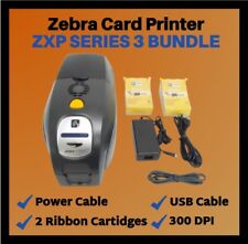 Zebra ZXP Series 3 Double Sided USB Card Printer Bundle, Includes 2 Ribbons🔥⭐️ picture