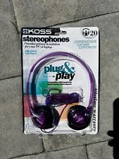 Koss Plug & Play Stereophones With CVT Microphone Purple New picture
