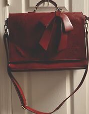 ECOSUSI Crossbody Messenger Bag In Red VEGAN LEATHER picture