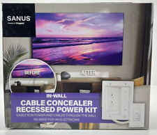 Sanus - In-Wall Cable Concealer Recessed Power Kit for Mounted TVs - White picture