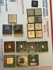 SALE - Lot Of 19 Intel Pentium AMD CPUs For Gold Scrap Recovery 3/4 Lbs - 350g picture