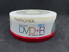 Memorex DVD+R DL Double Layer 8X 8.5GB 240 Min 25 Pack Blank Discs SEALED picture
