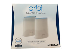 Netgear Orbi Tri-band Home Mesh WiFi System Router + Satellite, NEW OPEN  picture