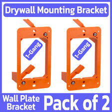 2 Pack Low Voltage Mounting Bracket One 1-Gang Drywall Mounting Face Wall Plate picture