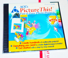 AOL's Picture This Photo Projects CD-ROM Windows 95 98 America Online Vintage picture