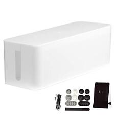 Large Cable Management Box - White Cord Organizer and Hider for Wires, Power Str picture