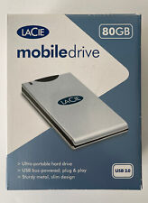 Lacie Mobile Drive 80GB USB 2.0 Mac OSX Windows Apple PC Plug & Play Slim Design picture