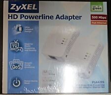 NEW ZyXEL HD Powerline Adapter. PLA4201 Starter Kit. 2 Pack. SEALED picture