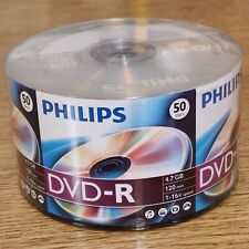 50pk Philips branded 16x DVDR Blank Recordable 4.7GB Media Disk DR4S6H50F/17 New picture