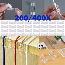 200/400 PCS Cable Clips Self-Adhesive Tie Cord Management Wire Organizer Clamp picture