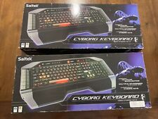 Saitek Mad Catz Cyborg Gaming Keyboard Illuminated LED New Old Stock picture