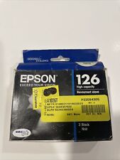 Genuine Epson 126  Black Ink Cartridge - Twin Pack - Expires  8/2023 New Sealed picture