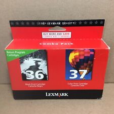 LEXMARK 36 37 Combo Pack Black Color Cartridges Sealed New OLD Stock 2008 picture