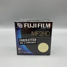 Fuji Film Floppy Disk MF2HD High Density 3.5 Inch 10 Per Box Factory Sealed NEW picture