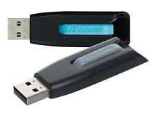 Verbatim 128GB Store 'n' Go V3 USB 3.0 Flash Drive - 2pk - Blue, Gray (70898) picture