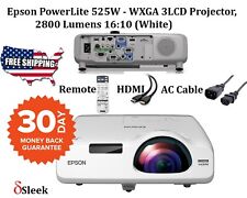 Epson PowerLite 530W 2800 ANSI 3LCD Short-Throw Projector HDMI Bundle picture