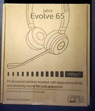 Jabra Evolve 65 Stereo Wireless Bluetooth Headset HSC018WA Dongle & Case NEW picture