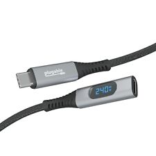 Plugable USB C Extension Cable with Power Meter, 240W, 3.3 ft picture