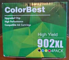 Color Best 902XL Ink Cartridge - 4 Pack. Free USPS Priority Shipping picture