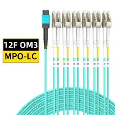 1~40M MPO Female to 6 LC Duplex 12 Fibers OM3 Branch Fiber Optic Jumper Type A/B picture