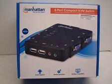  4-Port Compact KVM Switch with Remote Port Selector Manhattan #151269 picture