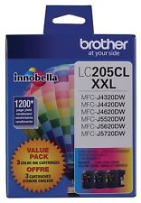 GENUINE Brother LC205 XXL Ink 3 Pack for MFC-J4320DW, MFC-J4420DW, MFC-J4620DW picture
