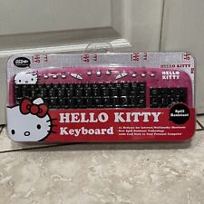 Hello Kitty USB Keyboard Sanrio Sakar Pink Hot Keys Spill Resistant New SEALED picture