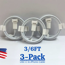 3X USB-C to iPhone Fast Cable Charger Type C Cord For Apple iPhone 14 13 12 11 8 picture