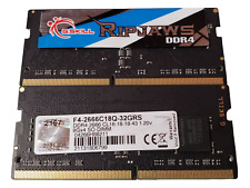 (2 Piece) G. Skill Ripjaws F4-2666C18Q-32GRS DDR4-2666 16GB (2x8GB) SODIMM RAM picture