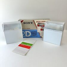 Vtg Sony MFD-2DD 3.5” Micro Floppy Disks Cases Box & Labels ONLY Made USA picture