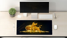 Gaming Mouse Pad Gold Bull Gaming Desk Mat- Large Desk Pad- Gift for Gamer picture