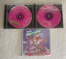 Barbie PC CD-Rom Lot of 3 Games Storymaker Fashion Designer Cool Looks picture