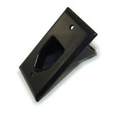 Wall plate: Single-Gang Recessed Cable Pass-thru  Black picture