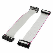 2.54mm Pitch 20 Pin F/F IDC Flat Ribbon Cable Connector Gray 13cm Long 2 Pcs picture