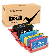V4INK 4PK 910XL Ink Cartridges for HP OfficeJet Pro 8025 8035 8020 8010 8021 803 picture