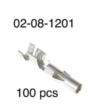 100 Pcs Pin Female Molex Connector Pins 02-08-1201, Series 8980, 0.0825