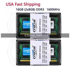 Crucial 16GB (2 x 8GB) PC3-12800 204pin Laptop SO-DIMM 1600MHz DDR3 Memory RAM picture