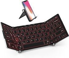 iClever BK05 Bluetooth Keyboard with 3-Color Backlight, Bluetooth 5.1 Multi-Devi picture