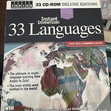 Instant Immersion 33 Languages Box CD-ROM 2005 Edition SEALED- A picture