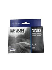 Epson 220 (T220120-S) Durabrite Ultra Black Ink Cartridge New EXP 09/2025 picture