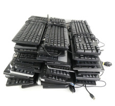 Mixed Lot of 32 -  Dell Logitech Etc Wired USB Computer PC Keyboards KB picture