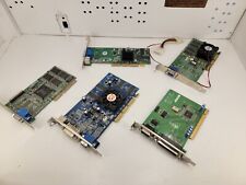 Lot of 5 Vintage AGP PCI Gaming Graphics Video Cards Untested picture