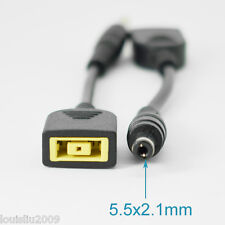 50pcs 14cm 2.1x5.5mm Male To Square DC Female Adapter Cable For Lenovo ThinkPad picture