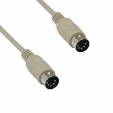 Kentek 10' Feet MIDI DIN 5 Pin Cable Male to Male 28 AWG Cord Connector picture