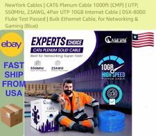 New York Cables CAT6 Plenum Cable 1000ft (CMP) Plenum Rated Wire  UTP, 550MHz picture