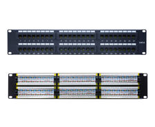 Cat6 UTP Patch Panel 48 Ports 110Type RJ45 Ethernet LAN Network Rack Wall Mount picture