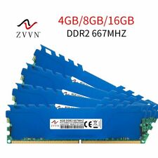 ZVVN 16GB 8GB 4GB DDR2 667MHz PC2-5300 240Pin DIMM Desktop intel Memory LOT Blue picture